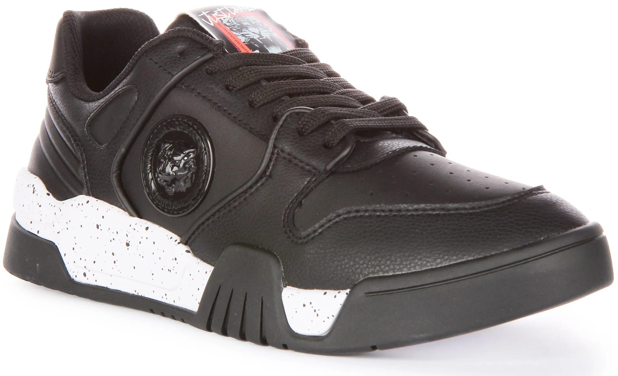 Supportive Build Soft Motion Just Cavalli Fondo Style In Black White For Men