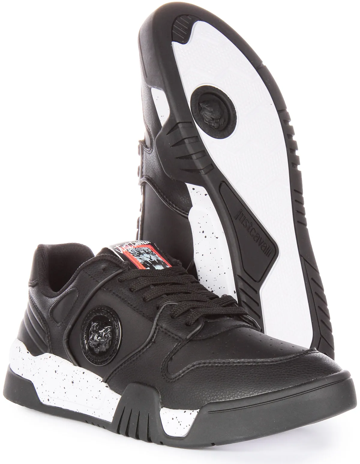 Vent Mesh Just Cavalli Fondo Style In Black White For Men