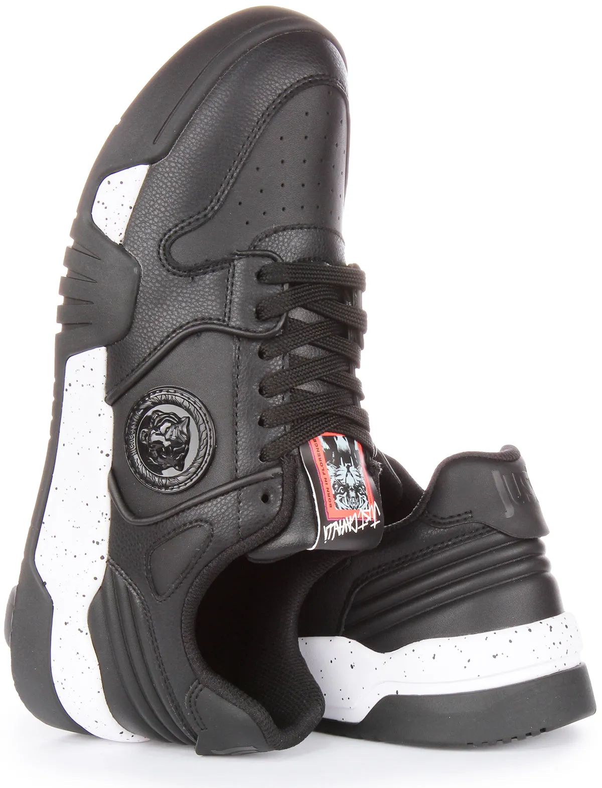 Vent Mesh Just Cavalli Fondo Style In Black White For Men