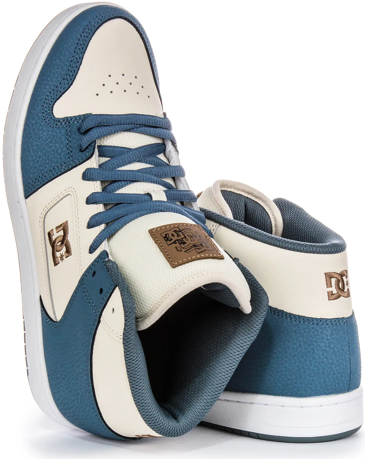 Vented Upper Dc Shoes Manteca 4 Hi In Blue Beige For Men