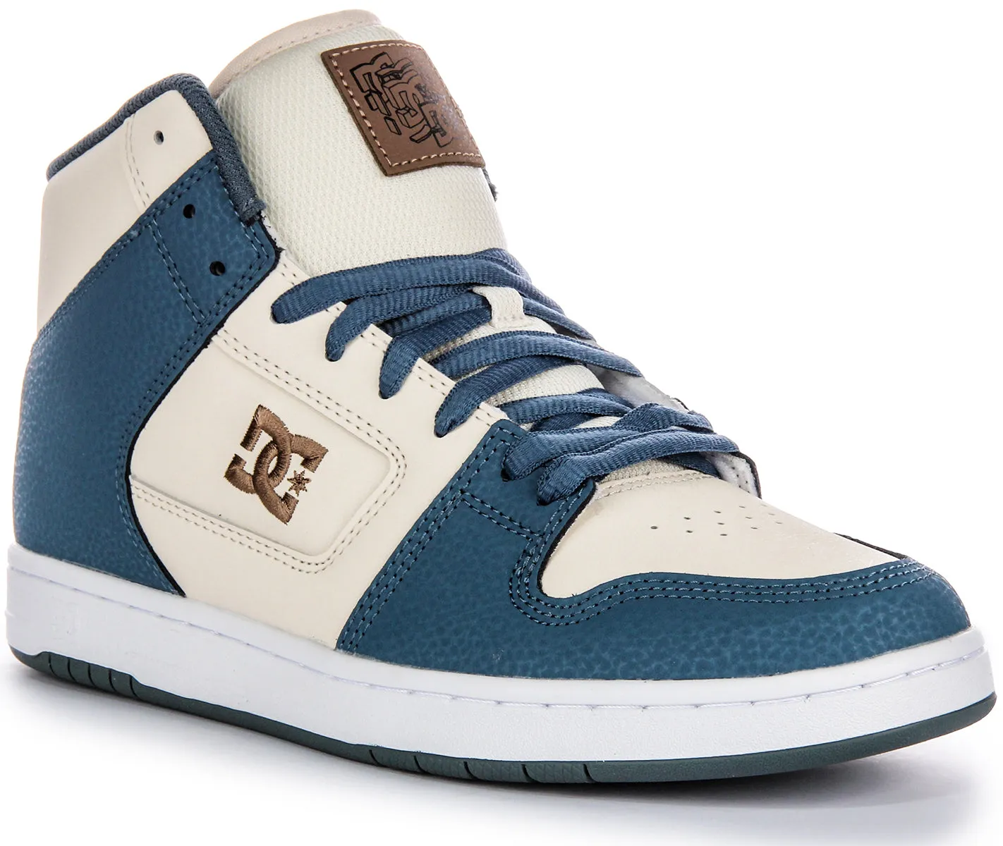 Smooth Surface Dc Shoes Manteca 4 Hi In Blue Beige For Men