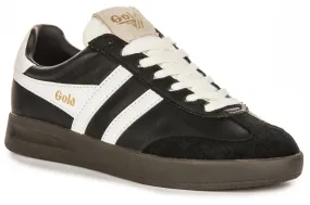 Gola Classics Cyclone Leather In Black White For Women Dynamic Walking