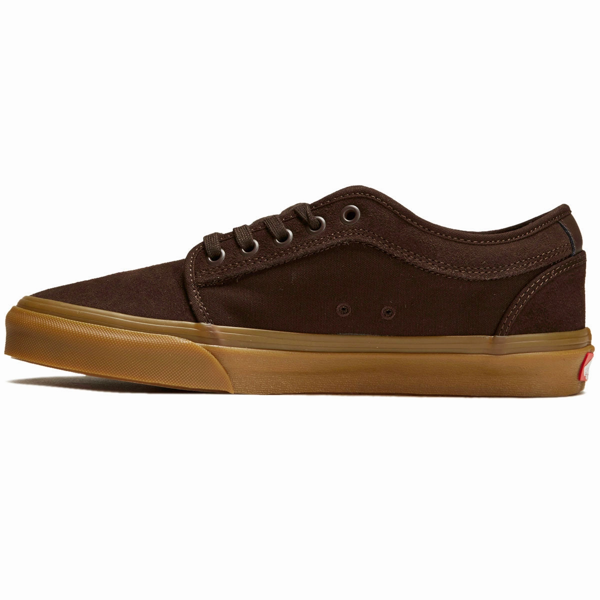 Ventilated Upper Vans Skate Chukka Low Shoes - Dark Brown/Gum