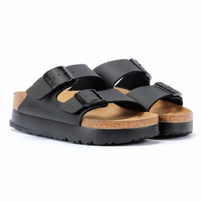 Classic Adventure Shoes Birkenstock Arizona Flex Platform Women's Black Narrow Sandals