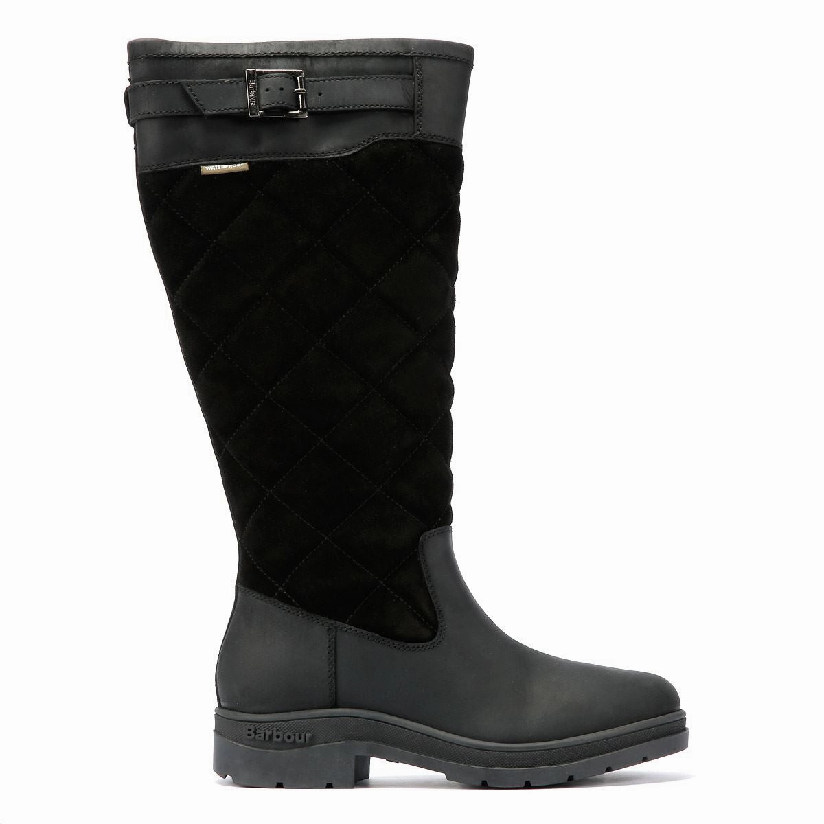 Versatile Design Barbour Oak Tall Suede/Leather Women's Black Boots