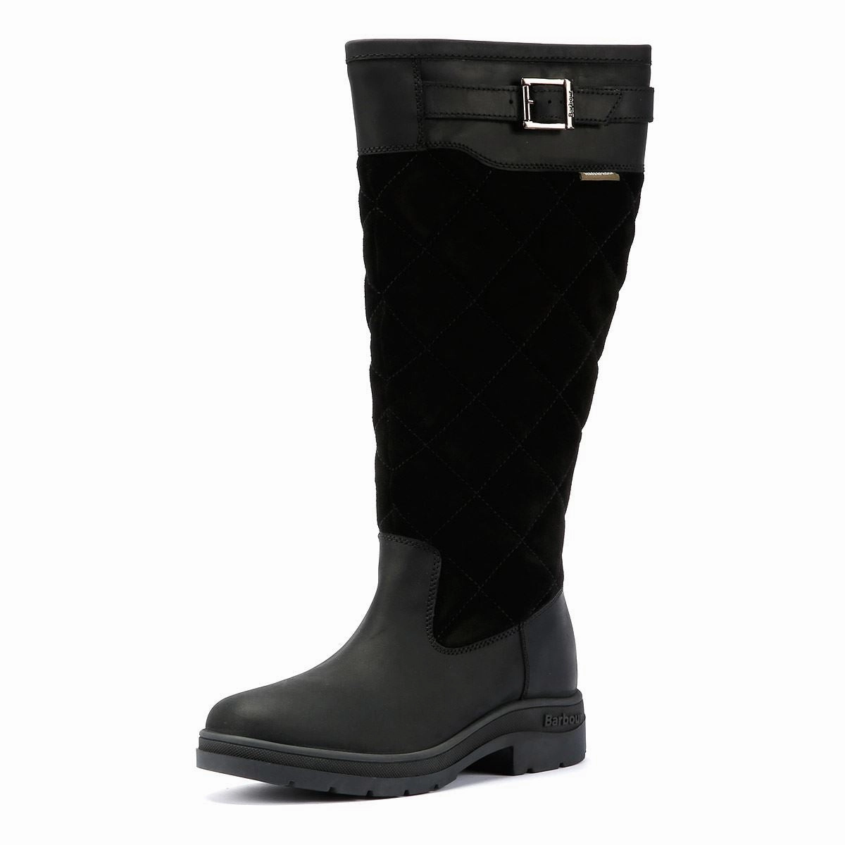 Versatile Design Barbour Oak Tall Suede/Leather Women's Black Boots