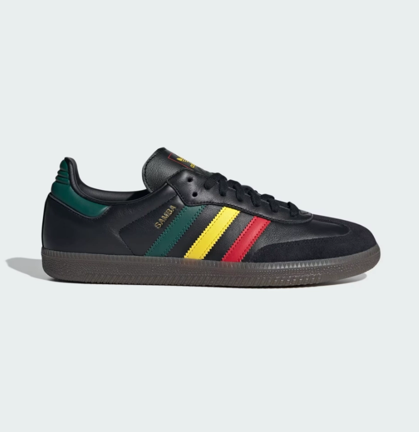 fitness running shoes running in a jungle area shoes adidas - Samba OG (Rasta Black) - Black/Yellow/Green - Unisex [IH3119]