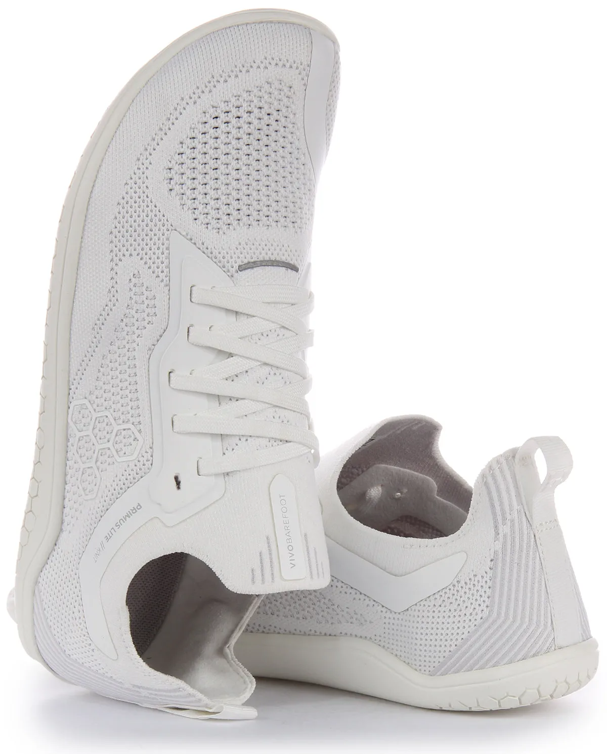 Vivobarefoot Primus Lite Knit In White For Women Impact Safe
