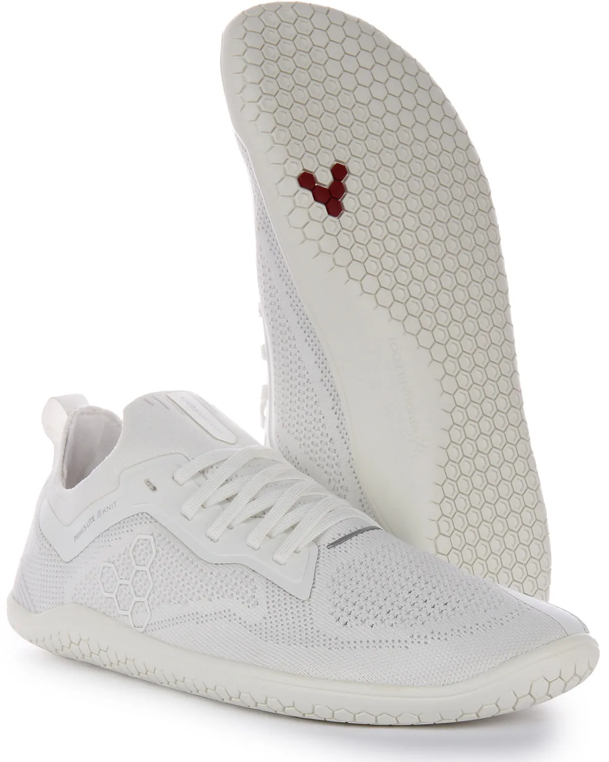 Vivobarefoot Primus Lite Knit In White For Women Impact Safe