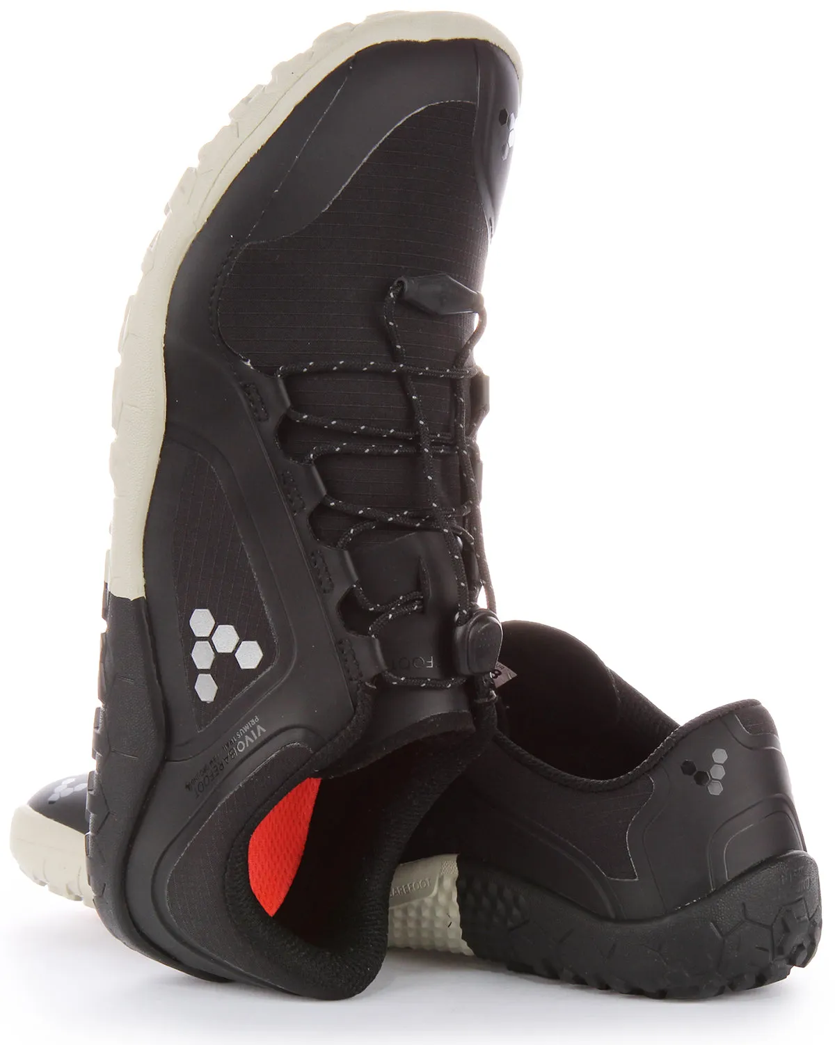 Vivobarefoot Primus Trail 3 In Black White For Women Stable Frame