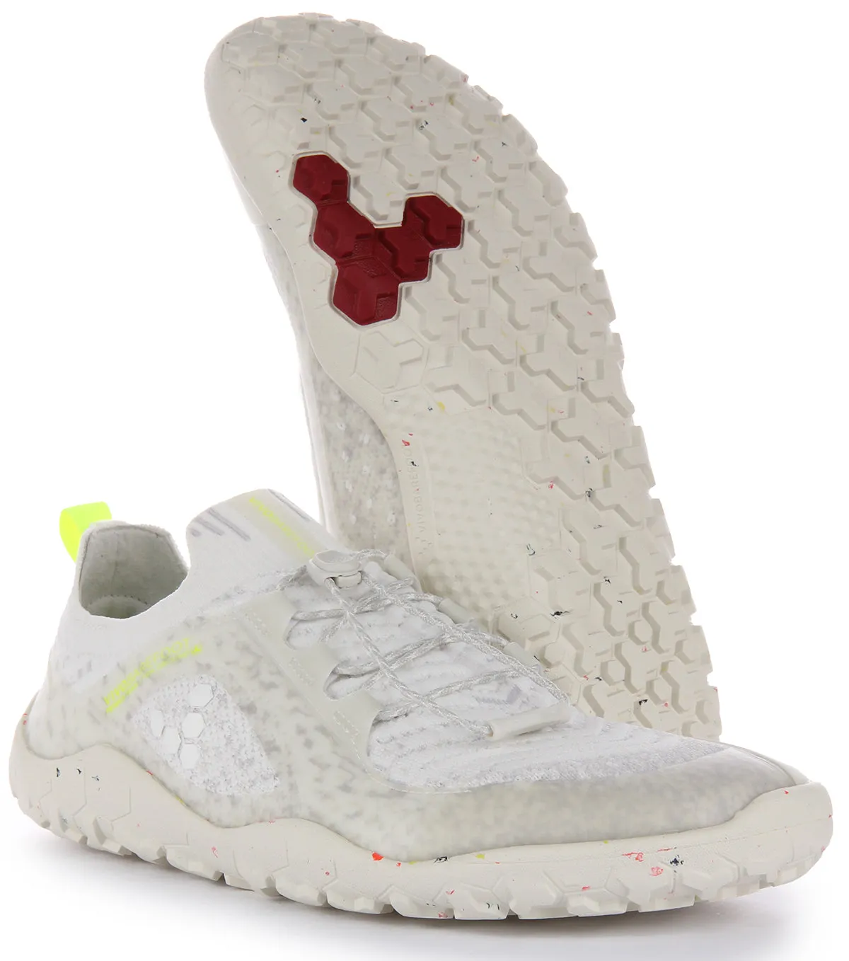 Vivobarefoot Primus Trail Knit FG In Grey For Men Grip Lock