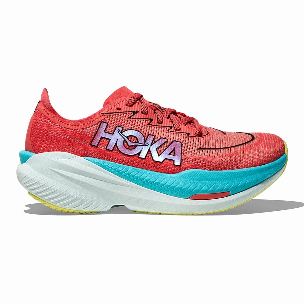 W Hoka Mach X 2 Grapefruit Electric Coral