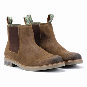 Multi Purpose Barbour Farsley Suede Men's Khaki Chelsea Boots