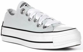 Converse All Star Platform Sketch Low A10426C In Light Blue Food Tour