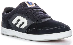 Etnies The Aurelien In Navy Grey For Men Heel cushioning promotes balance during step-backs Impact Zone
