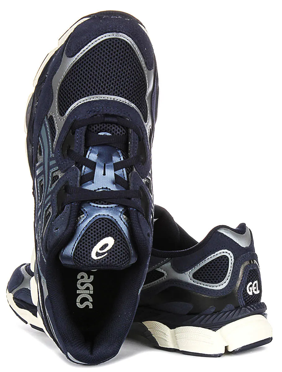 Water Resistant Asics Gel NYC In Navy Trainers for Men
