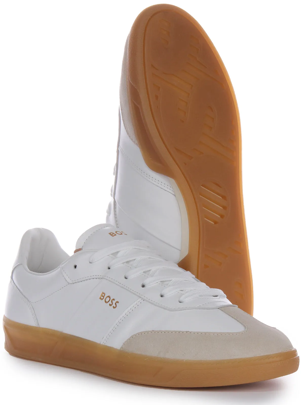 Water Resistant Boss Brandon Tennis In White Gum For Men