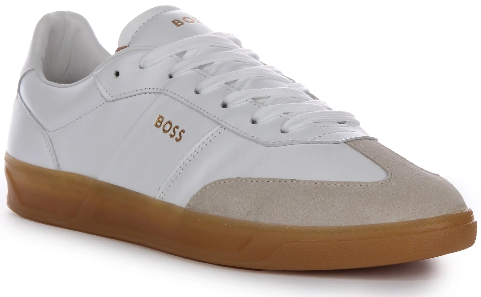 Boss Brandon Tennis In White Gum For Men Durability Plus