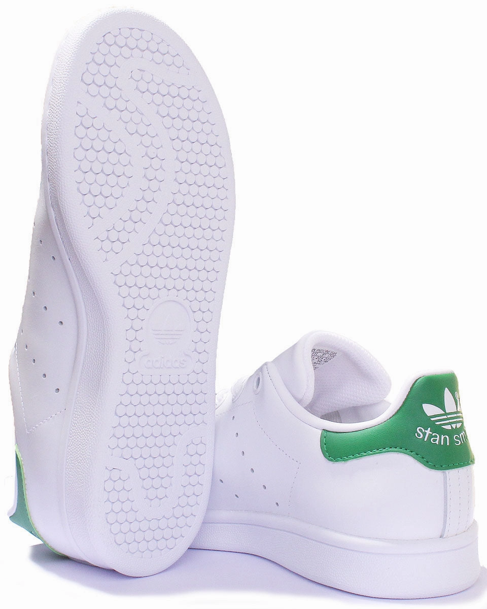 Water - tight seal Adidas Stan Smith J Lace Up Leather Trainers In White Green For Youth