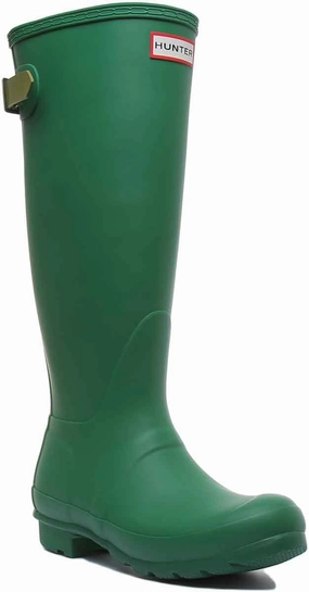 Hunter Women Org Adj In Green Heavy Duty Walking Boots Active Protection