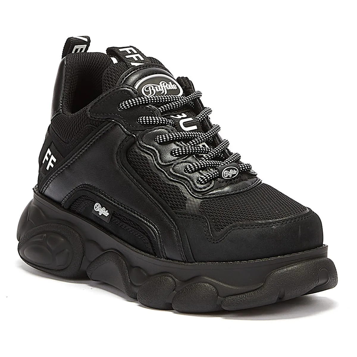 waterproof Buffalo Chai Womens Black Trainers
