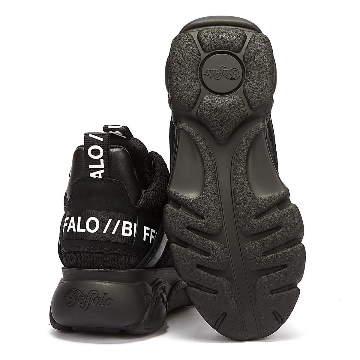 waterproof Buffalo Chai Womens Black Trainers