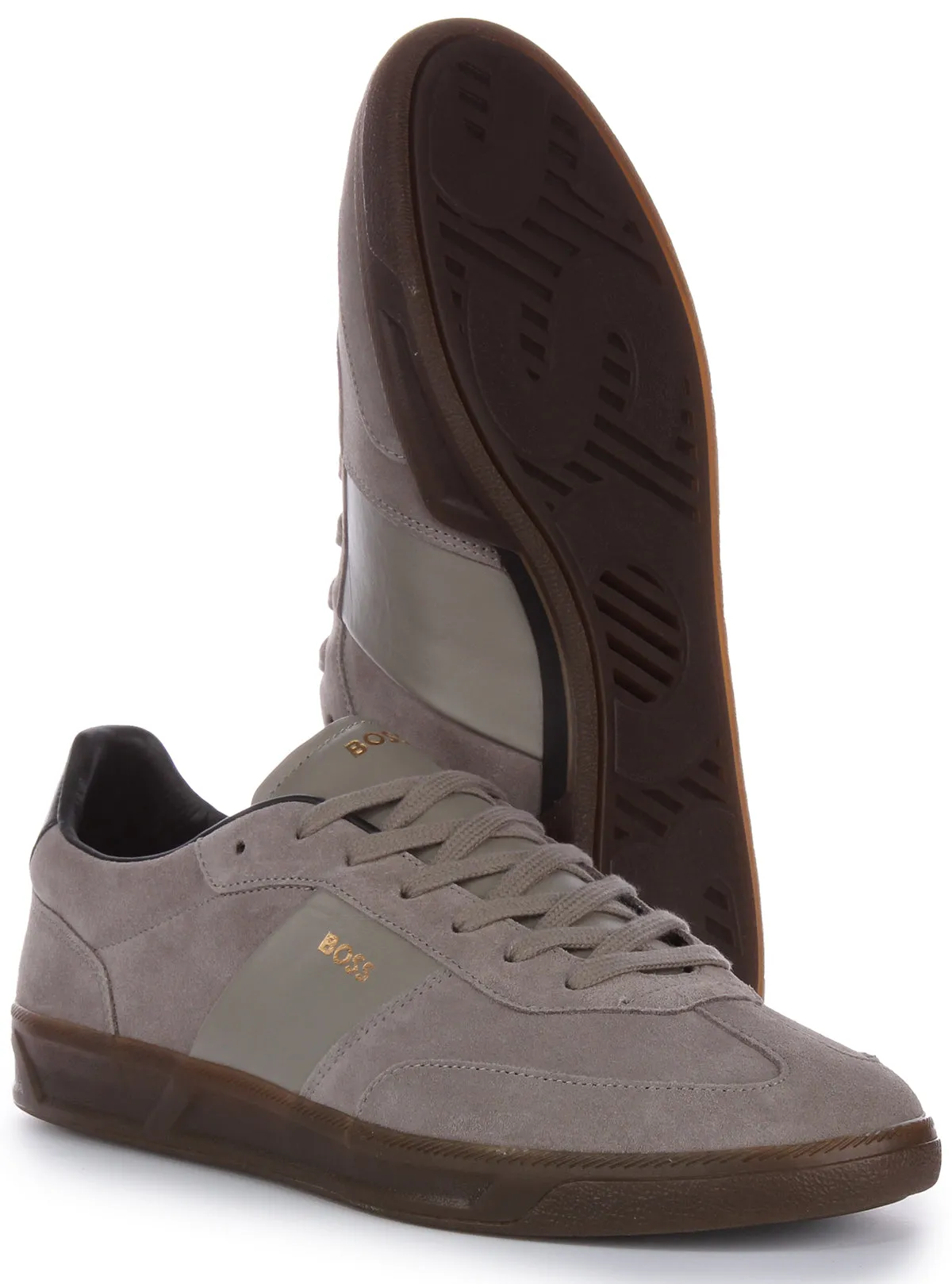 Wear All Boss Brandon Tennis Suede In Grey For Men