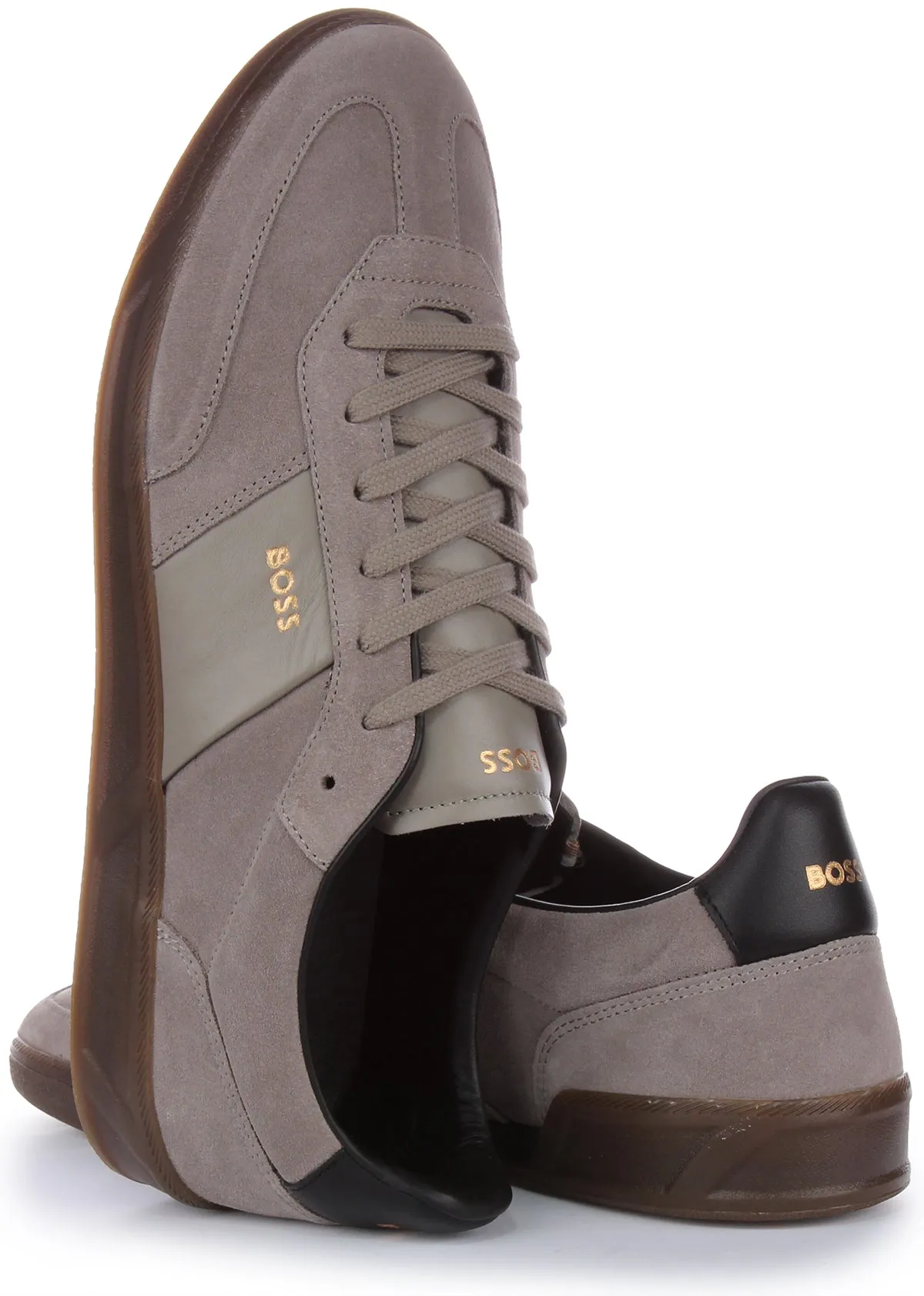 Wear All Boss Brandon Tennis Suede In Grey For Men