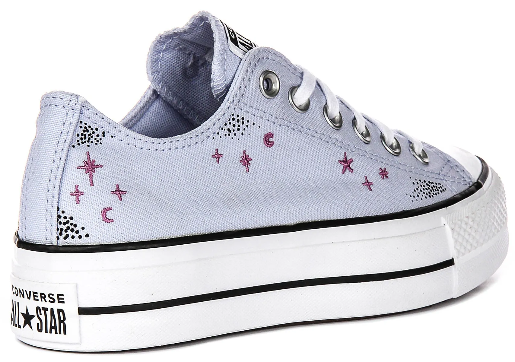 Wear All Converse All Star Lift Low A15004C In Lilac Star Print
