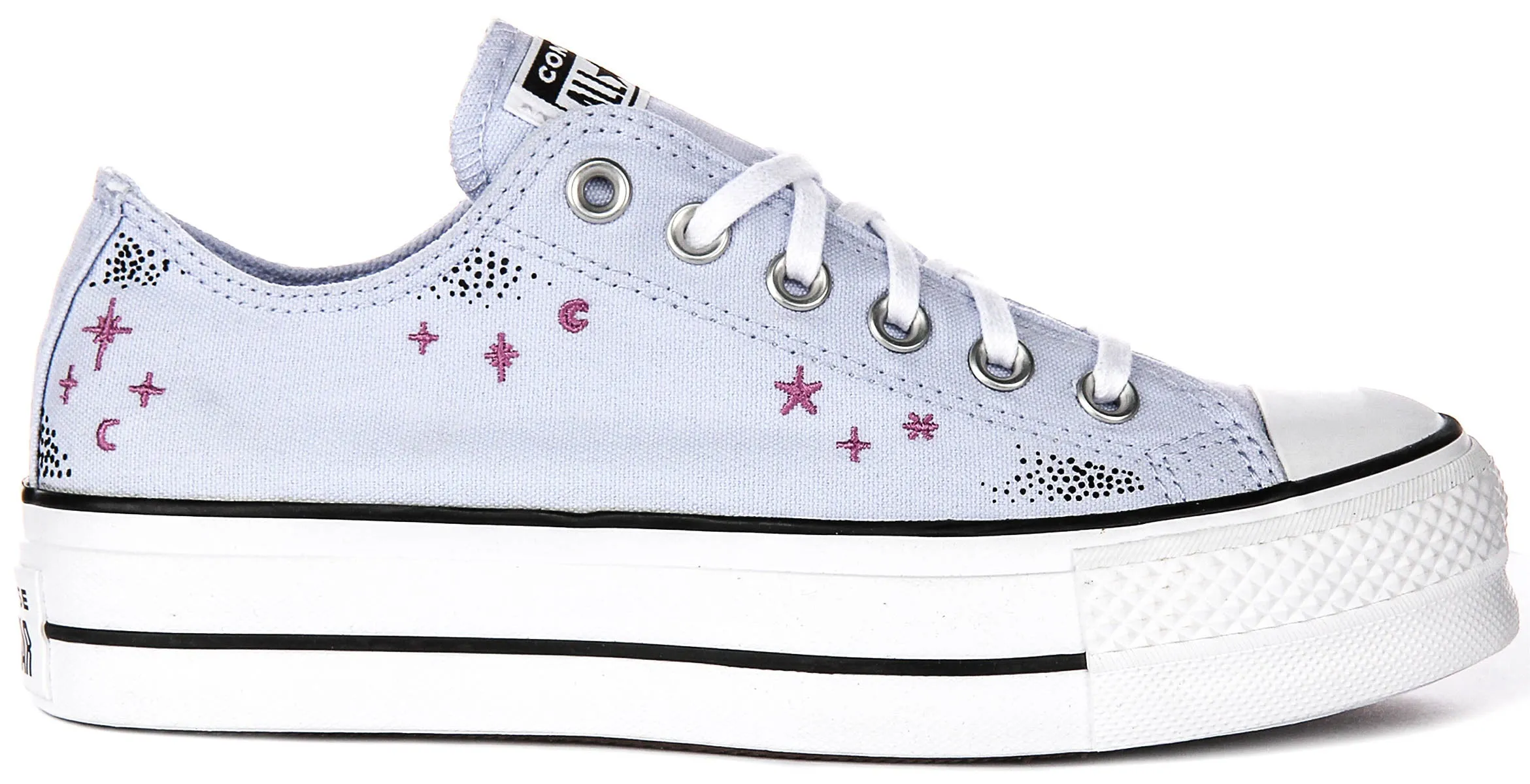 Wear All Converse All Star Lift Low A15004C In Lilac Star Print
