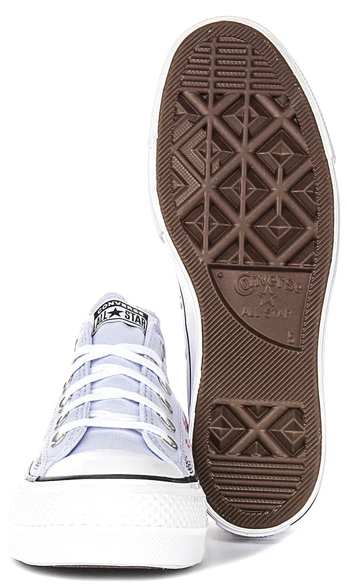 Wear All Converse All Star Lift Low A15004C In Lilac Star Print