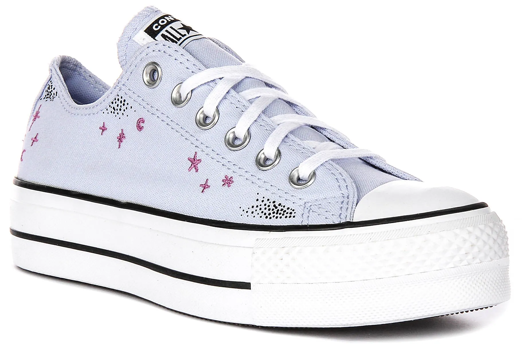 Converse All Star Lift Low A15004C In Lilac Star Print Trendy Shoes Dusk Step