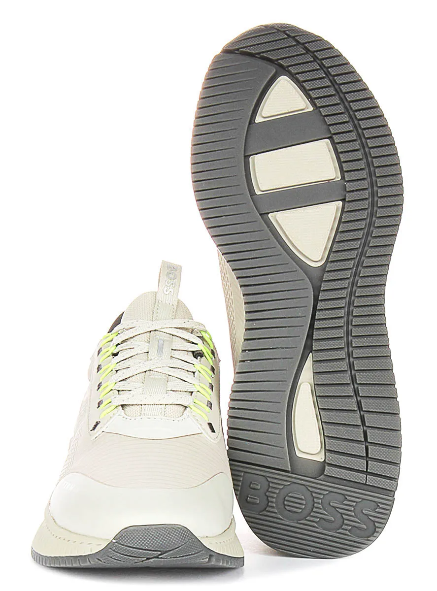 Wear Proof Boss Ttnm Evo Runner In Beige For Men