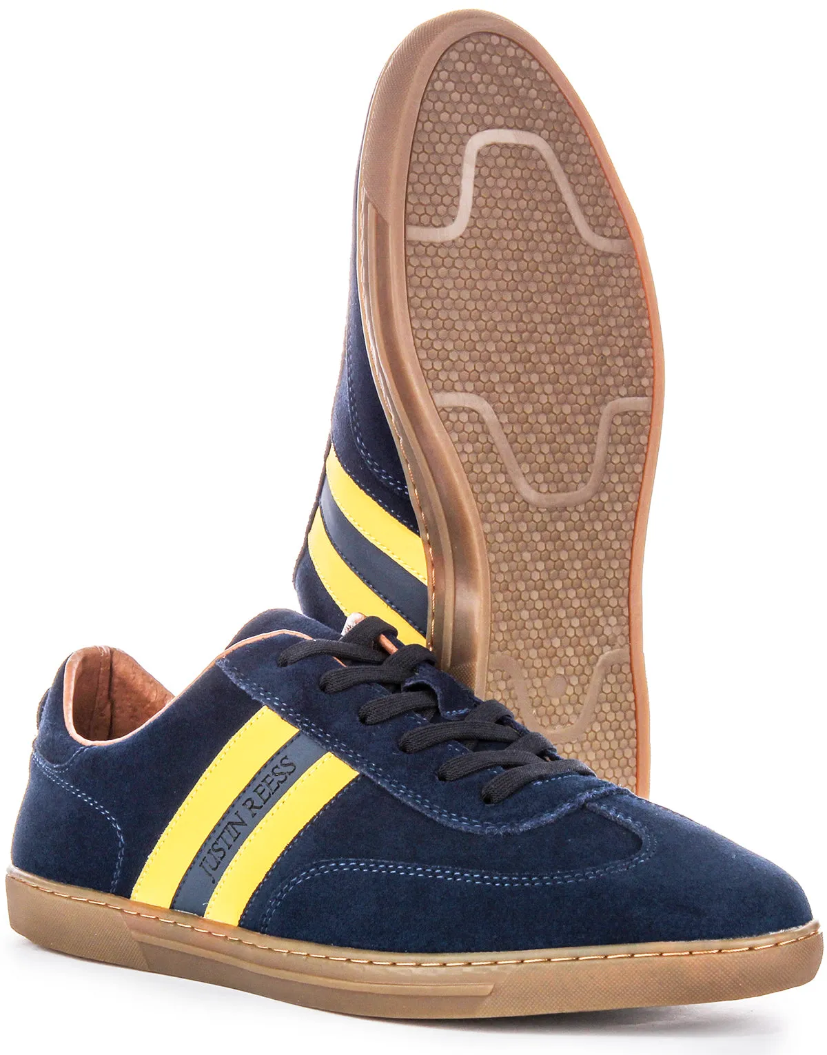 Wear Ready Justinreess England Hellion In Blue Yellow Trainers