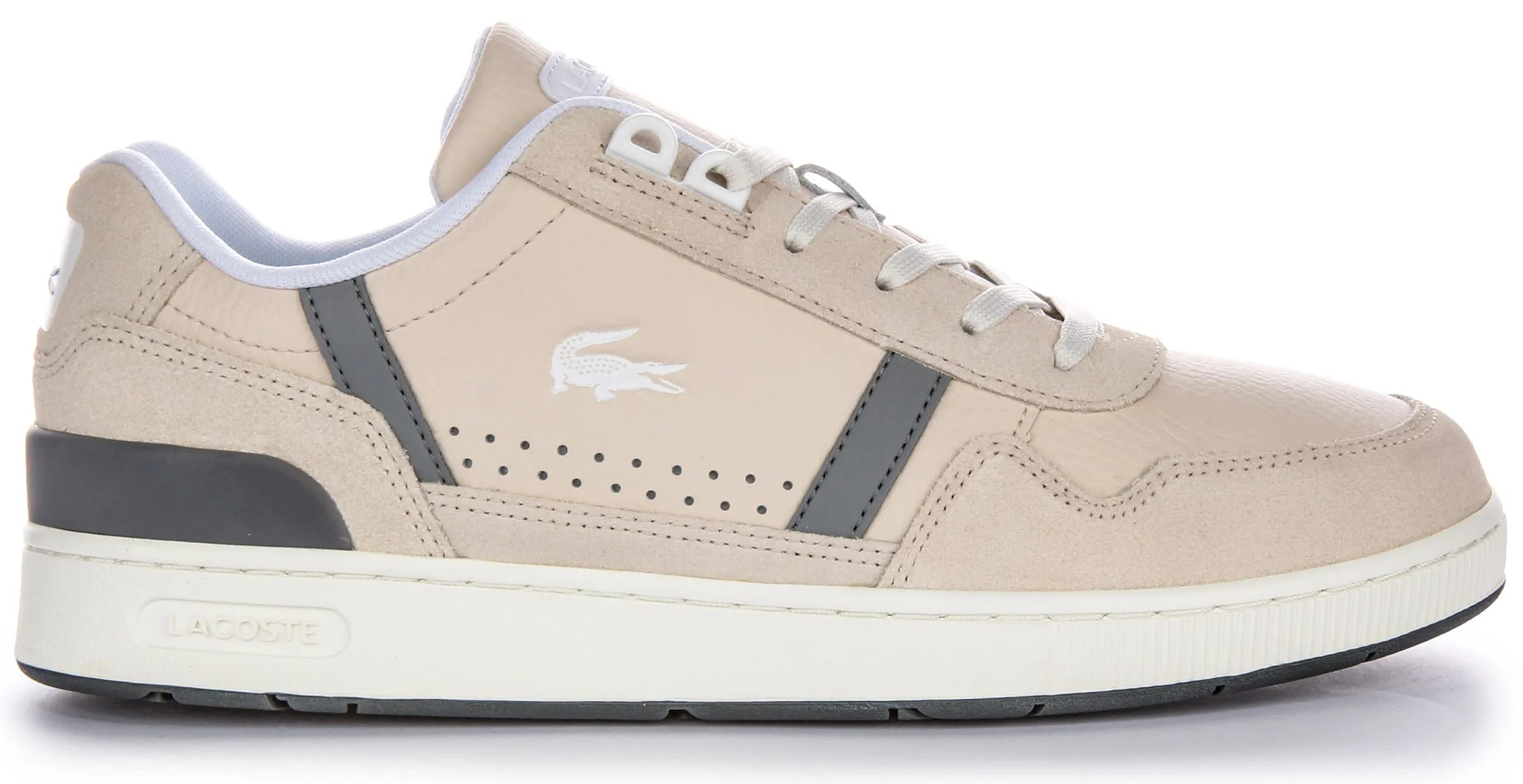 Wear resistant Lacoste T-Clip Trainers In Beige For Men