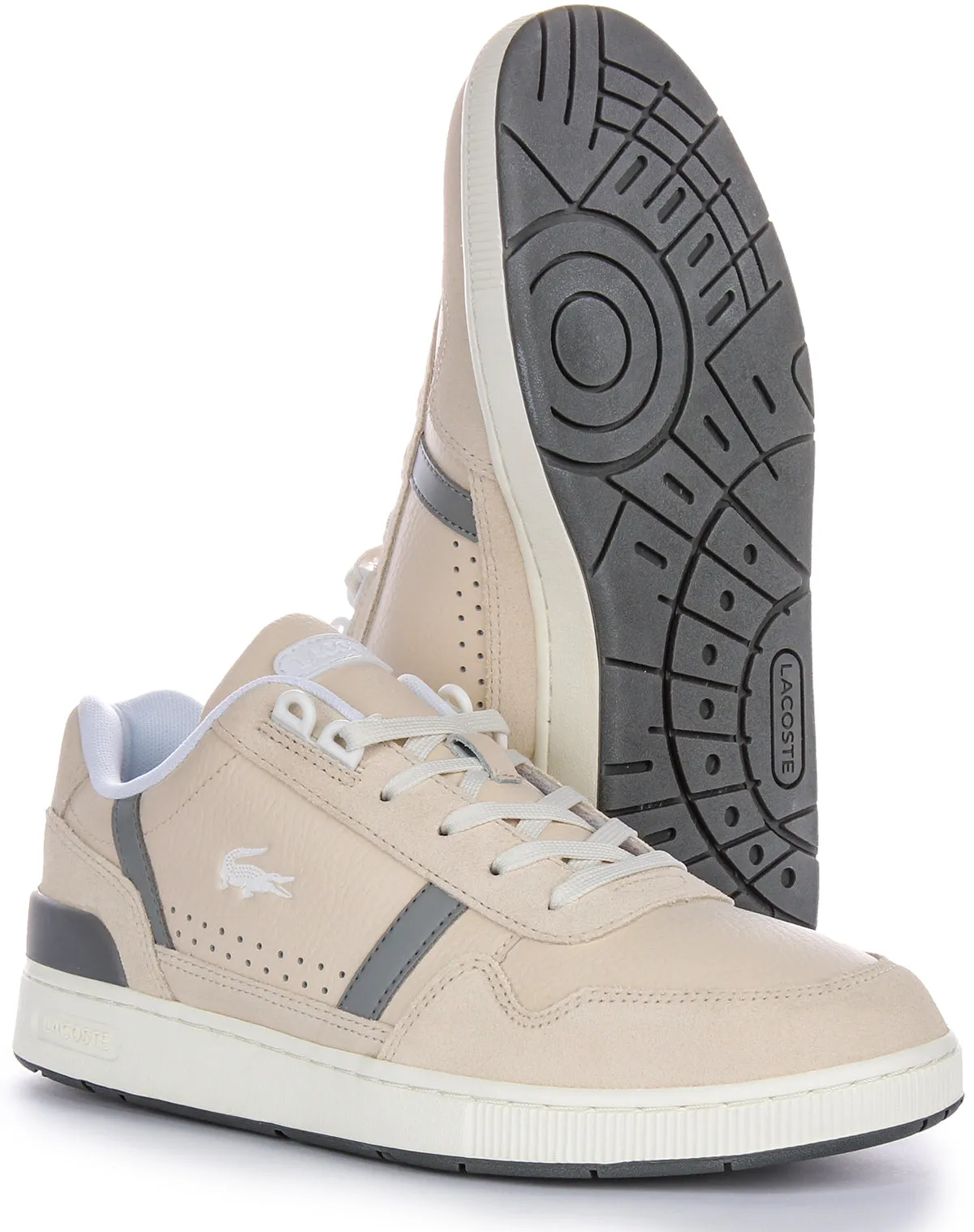 Wear resistant Lacoste T-Clip Trainers In Beige For Men