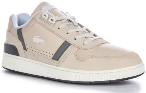 Lacoste T-Clip Trainers In Beige For Men Ultra Support Agile Sole