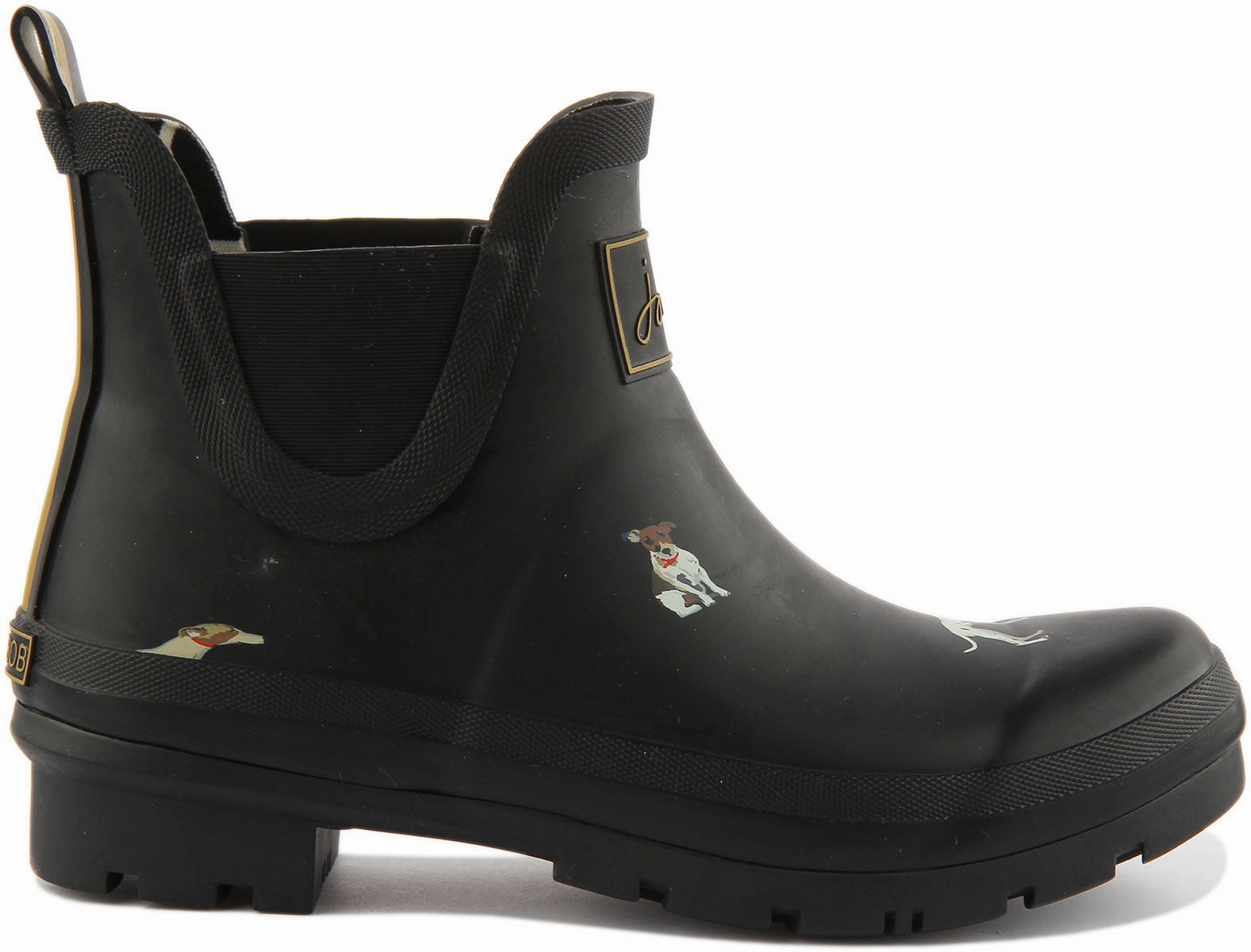 Weather Ready Joules Wellibob In Black Dog Print For Women