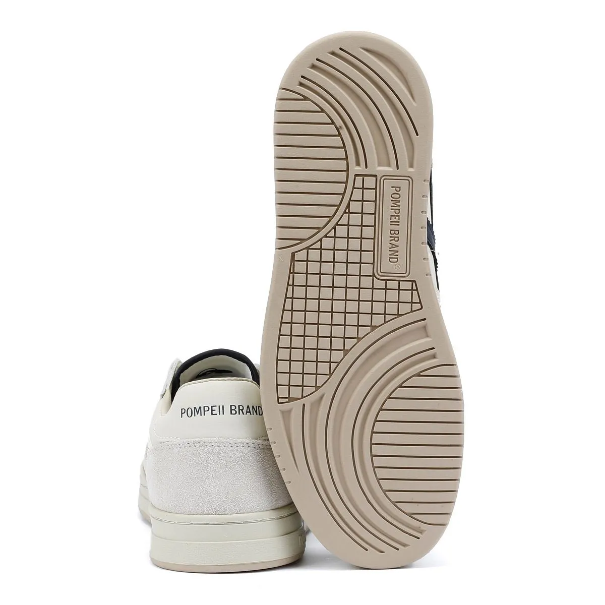 Weightless Wear Pompeii Elan Leather Men's Ecru/Navy Trainers