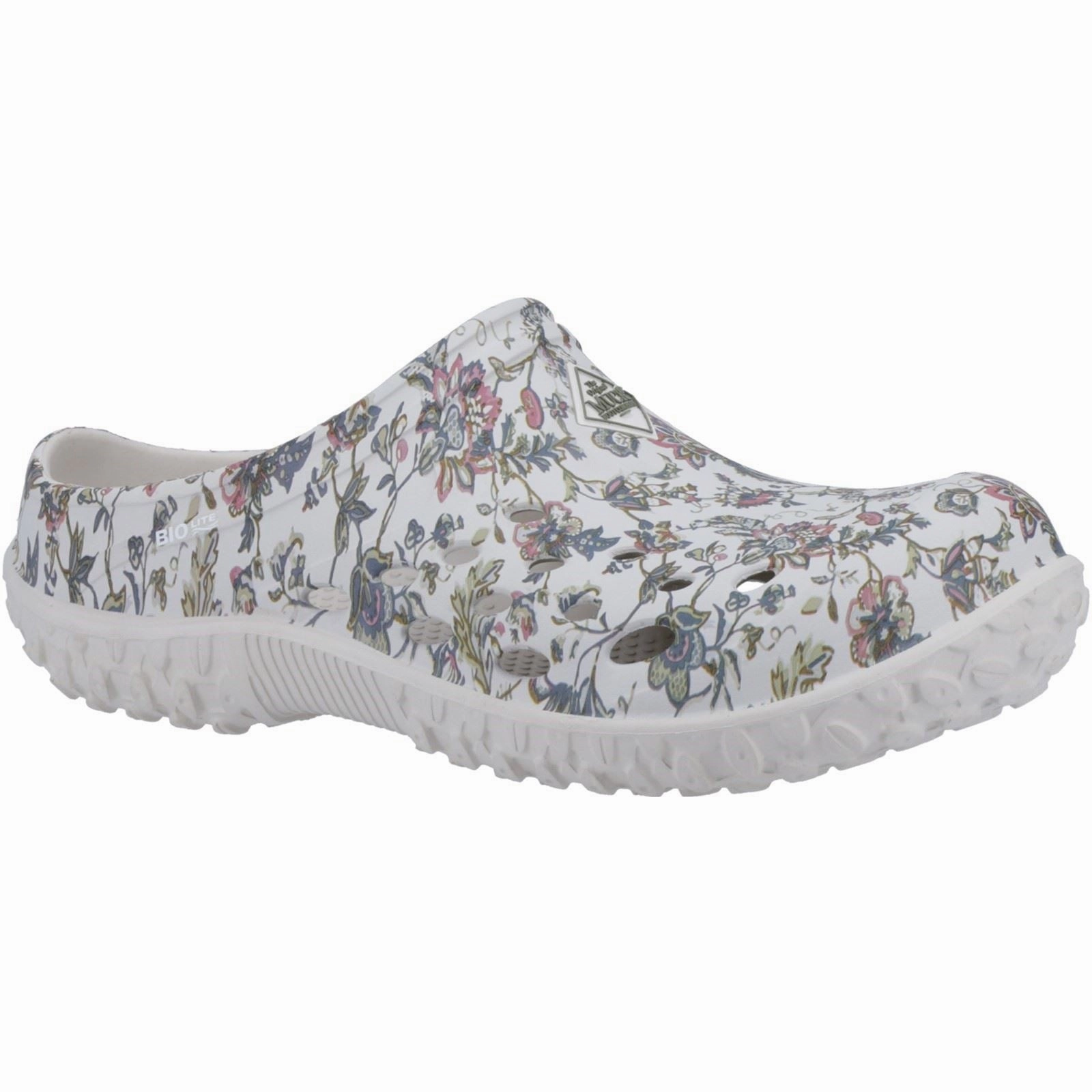 Muck Boots Muckster Lite Synthetic Light Grey/Floral Print Clogs Stormy Comfort