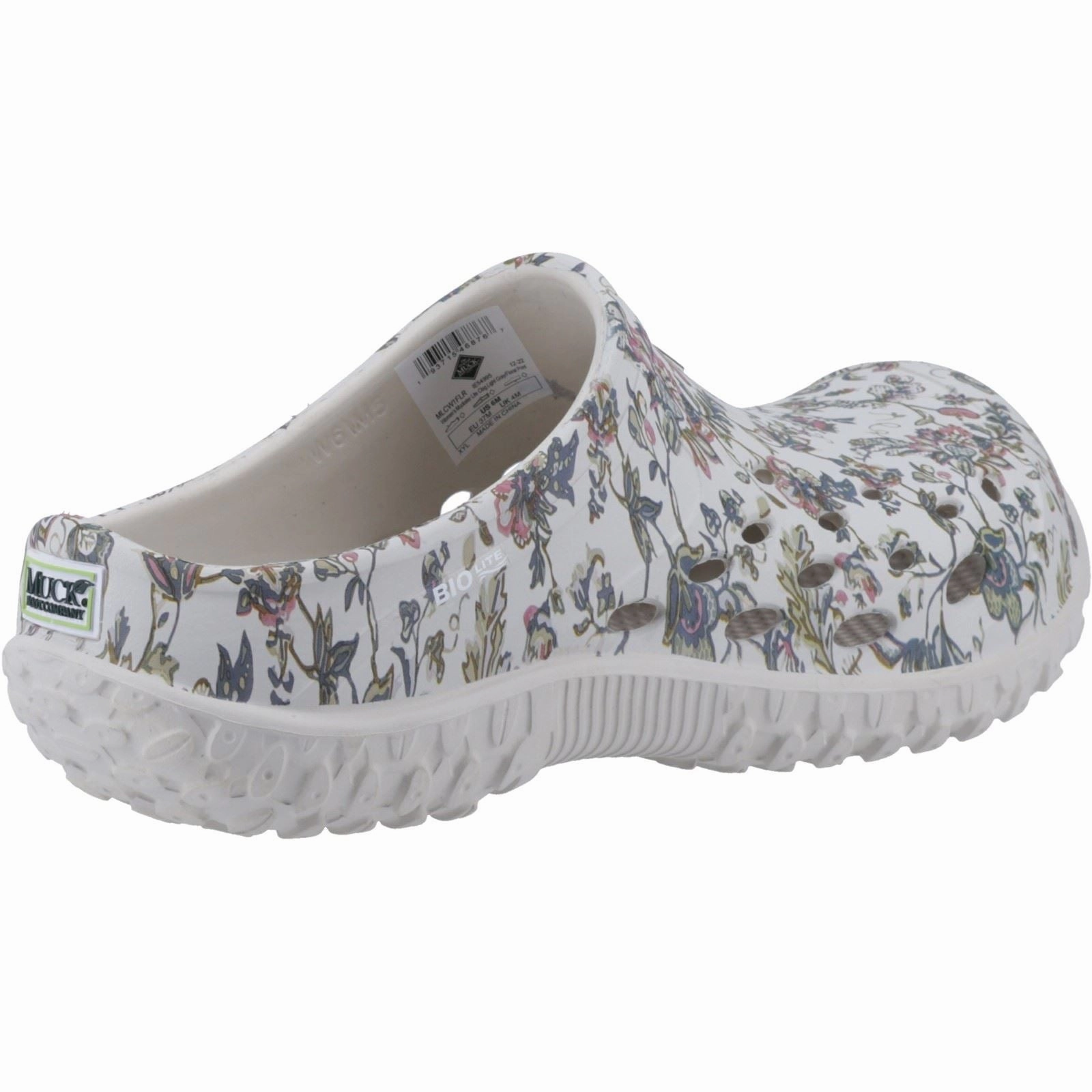 Wet Active Muck Boots Muckster Lite Synthetic Light Grey/Floral Print Clogs