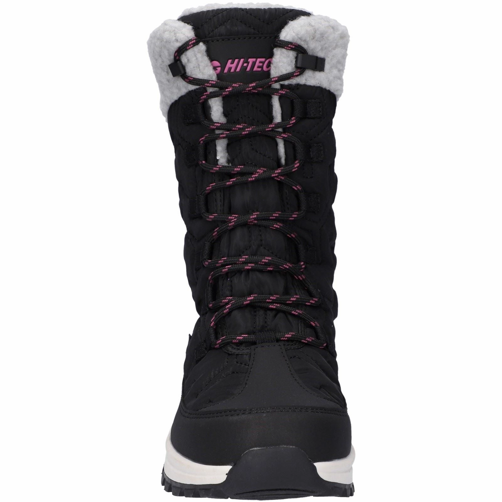 Wet Grip Step Hi-Tec Sophia Nylon Women's Jet Black/Festival Fuchsia Winter Ankle Boots
