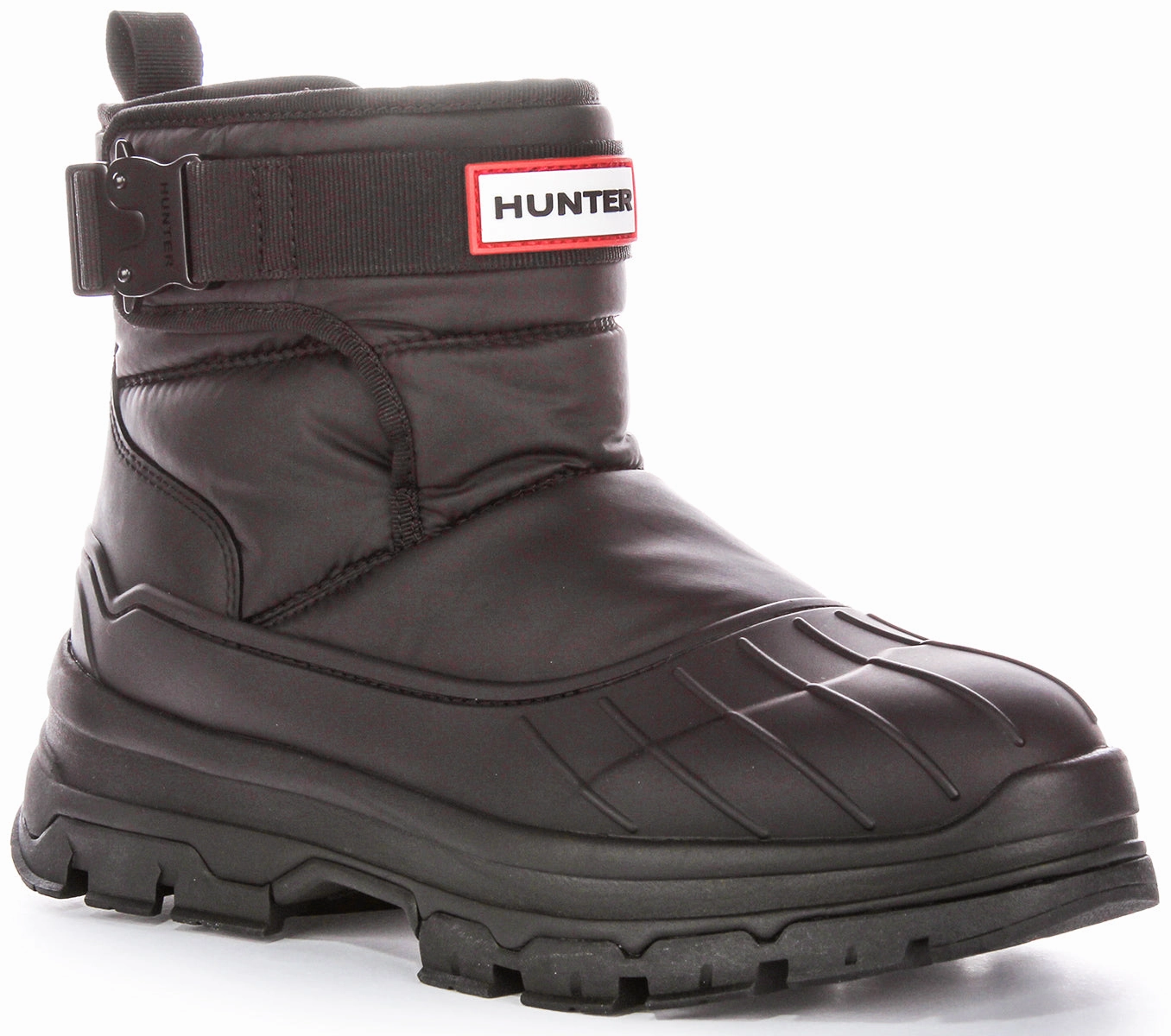 Hunter W Interpid Short Buckle In Black For Women Weatherproof Walking Boots All Weather Comfort
