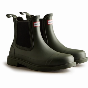 WFS1018RMA-DOV Commando Chelsea Boots Female Green Comfy Boots Travel Boots