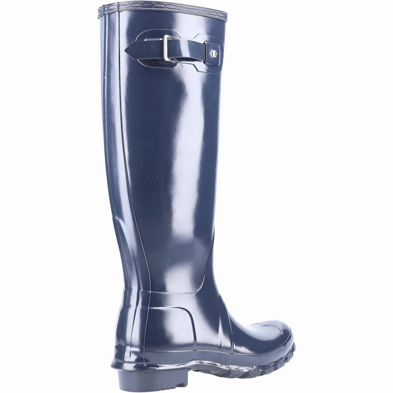 WFT1000RGL-NVY Original Tall Gloss Wellington Boots Female Navy Grip Trekker