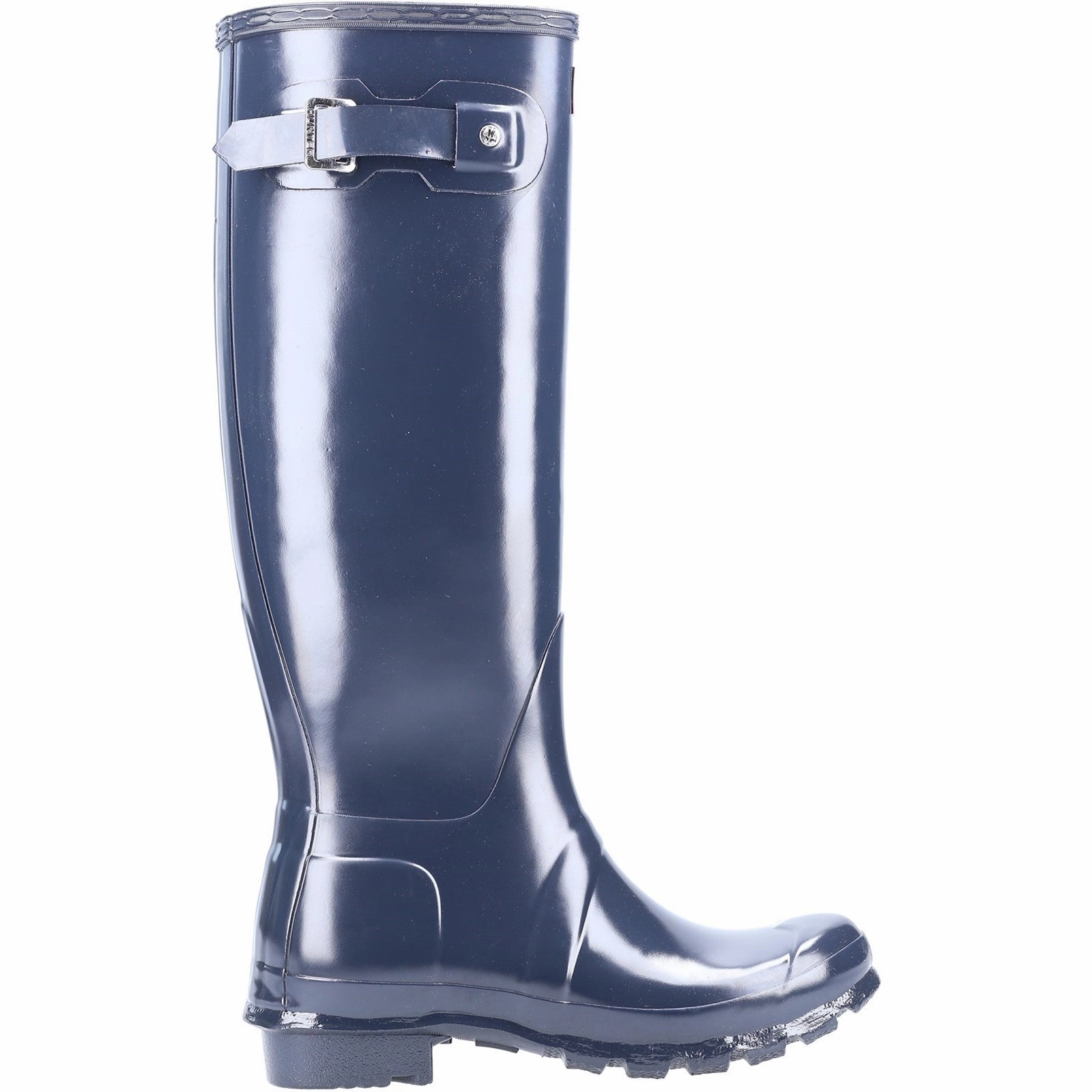 WFT1000RGL-NVY Original Tall Gloss Wellington Boots Female Navy Grip Trekker