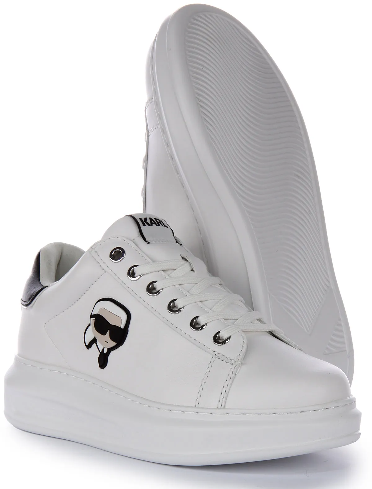 Wide fit Karl Lagerfeld Kapri Nft Lo In White Black For Women