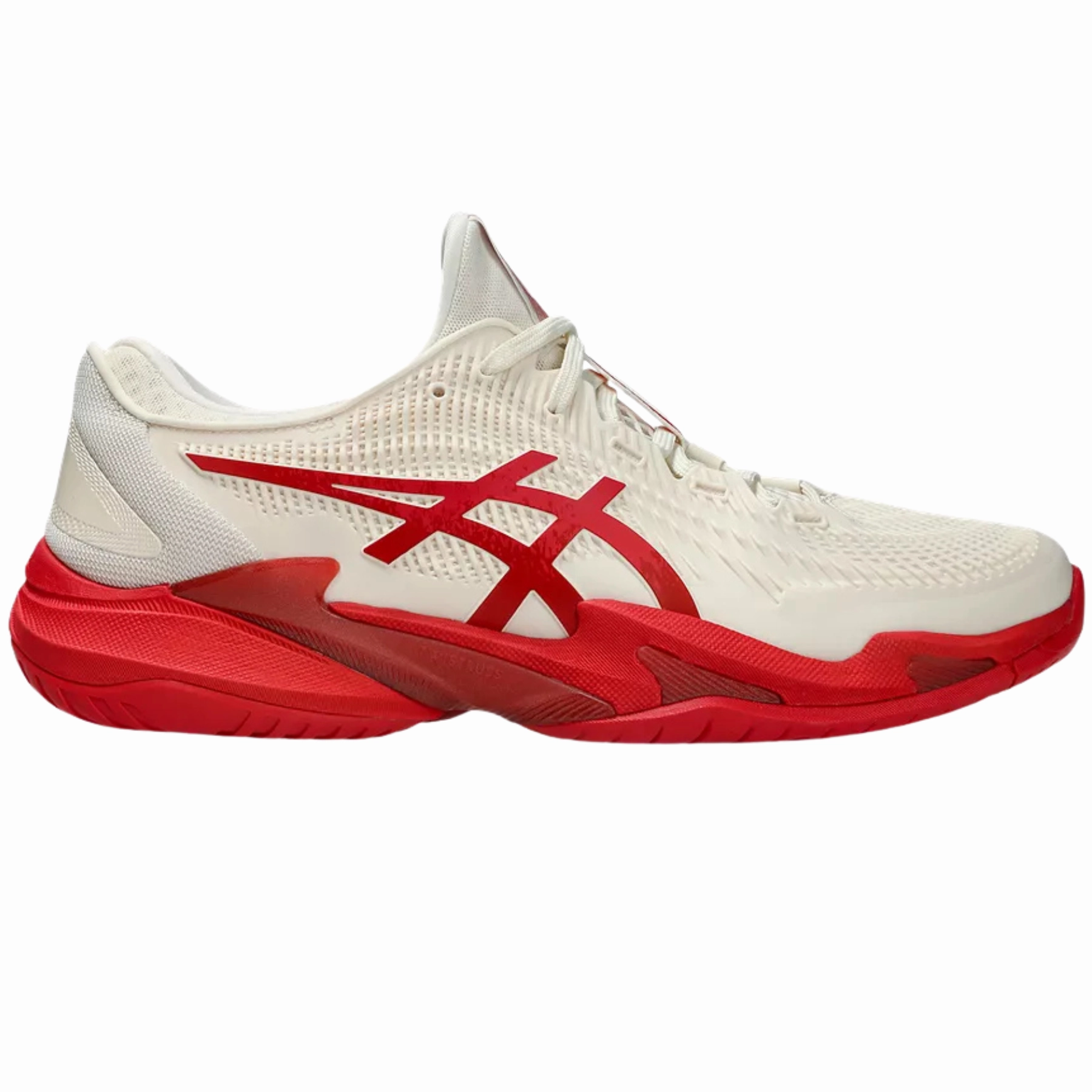Wide Application Asics Court FF Novak Mens Tennis Shoes ?M?Cream/Classic Red