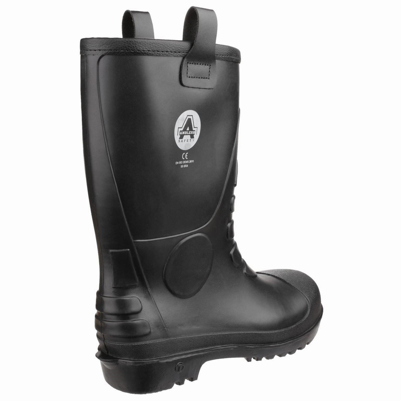 wide calf Amblers Safety FS90 PVC Black Wellington Boots