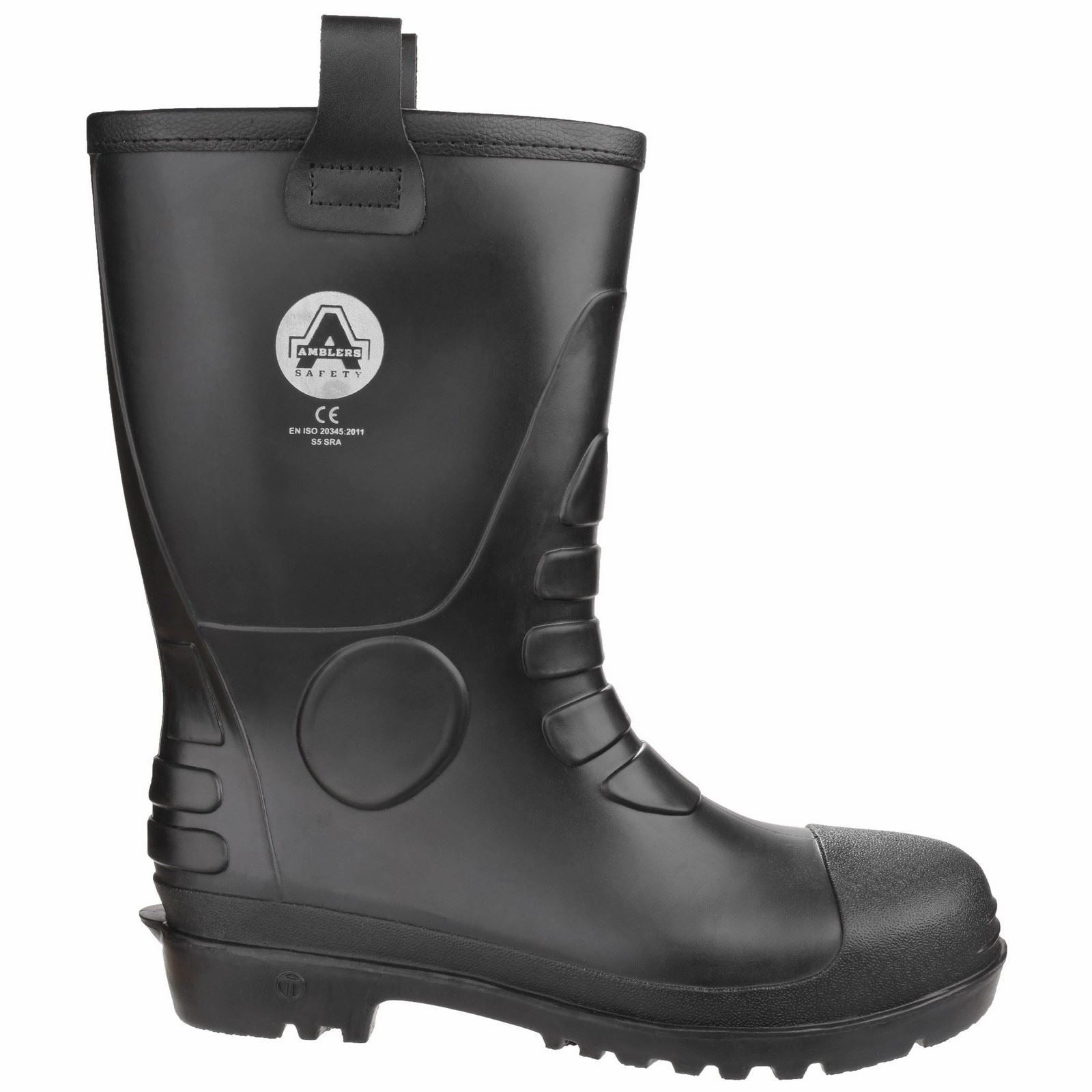 wide calf Amblers Safety FS90 PVC Black Wellington Boots